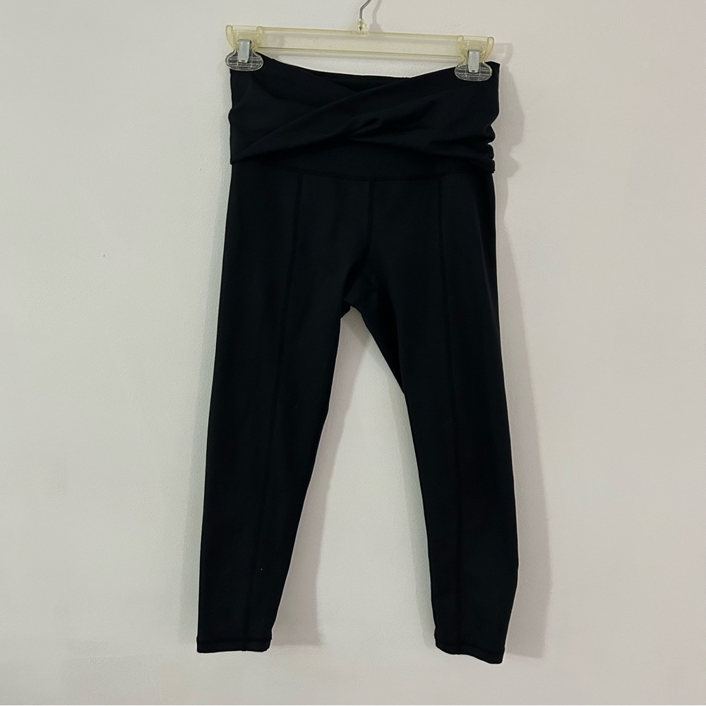 Free people cropped black leggings 3/4 size XS